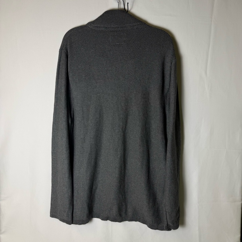 🛍️Flag & Anthem‎ Original Gray Half-Zip Men's Sweater Cotton sz XXL Knitwear - Picture 5 of 14